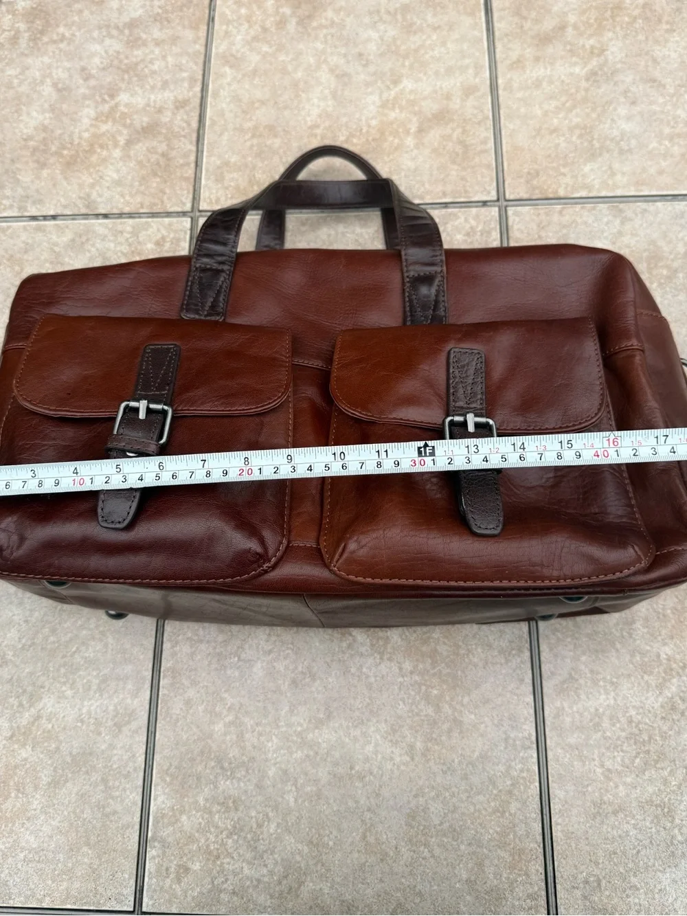 Wilsons Leather Large Retro Brown Travel or Business Bag
